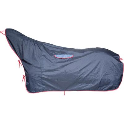 Protech 125 Cm, Blu Navy: Coperta Impermeabile Da Paddock Con Cappuccio E Lacci Per Chiusura Protech 125 Cm, Blu Navy: Coperta Impermeabile Da Paddock Con Cappuccio E Lacci Per Chiusura