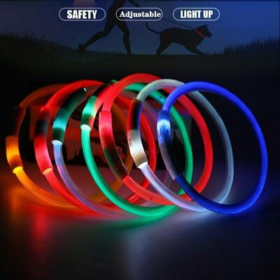 OEM Collare Di Sicurezza Per Cani Con Led Ricaricabile Tramite Usb, Lampeggiante Per Visione Notturna - Taglia L OEM Collare Di Sicurezza Per Cani Con Led Ricaricabile Tramite Usb, Lampeggiante Per Visione Notturna - Taglia L