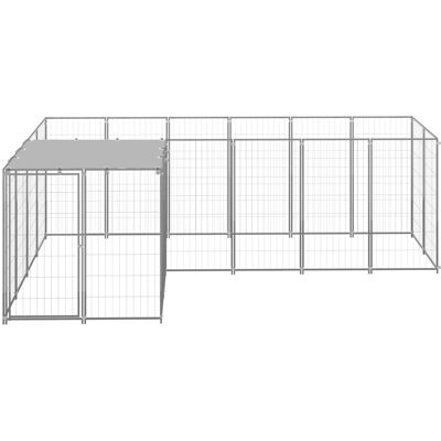 MAISON EXCLUSIVE - Gabbia Per Cani Argento 4,84 M² In Acciaio MAISON EXCLUSIVE - Gabbia Per Cani Argento 4,84 M² In Acciaio