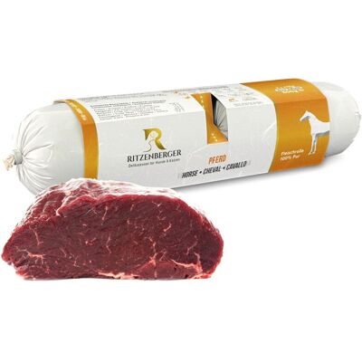 OEM Carne Di Cavallo Doppi Panini (2x400g) Pura Carne Cibo Umido Per Cani E Gatti Ritzenberger OEM Carne Di Cavallo Doppi Panini (2x400g) Pura Carne Cibo Umido Per Cani E Gatti Ritzenberger