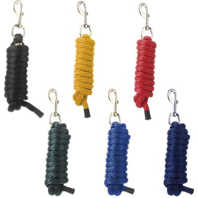 TATTINI Rosso Brillante 06 - Longhina In Nylon Intrecciato Pesante Con Moschettone In Metallo TATTINI Rosso Brillante 06 - Longhina In Nylon Intrecciato Pesante Con Moschettone In Metallo