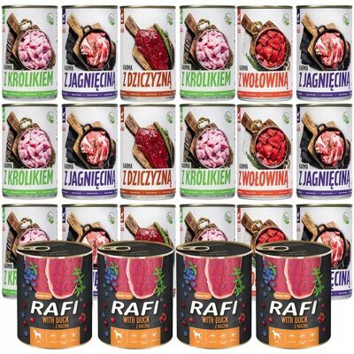 OEM Cibo Umido Per Cani 24 X 400 G. Rafi + Tuf, Mix Di Gusti, 9,6 Kg In Lattina. OEM Cibo Umido Per Cani 24 X 400 G. Rafi + Tuf, Mix Di Gusti, 9,6 Kg In Lattina.