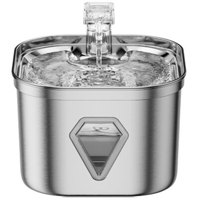 OEM Fontana Per Gatti In Acciaio Inox Con Luci A Led, 2,2 Litri, Ultra Silenziosa, Alimentata Tramite Usb E Carbone Attivo, Adatta A Cani E Gatti. OEM Fontana Per Gatti In Acciaio Inox Con Luci A Led, 2,2 Litri, Ultra Silenziosa, Alimentata Tramite Usb E Carbone Attivo, Adatta A Cani E Gatti.