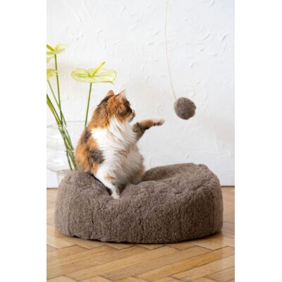 OEM Cuccia Ovale In Lana Naturale Per Animali Domestici - Beige 80 Cm OEM Cuccia Ovale In Lana Naturale Per Animali Domestici - Beige 80 Cm