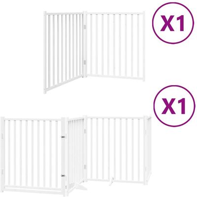 HELLOSHOP26 Cancelletto Di Sicurezza Per Animali Domestici Porta Pieghevole 6 Pannelli Legno Di Pioppo Bianco 020023233 HELLOSHOP26 Cancelletto Di Sicurezza Per Animali Domestici Porta Pieghevole 6 Pannelli Legno Di Pioppo Bianco 020023233