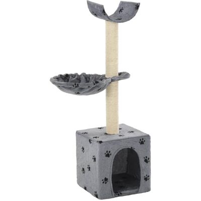 Albero per Gatti Grigio con Impronta di Zampa - Supporta Più Gatti Albero per Gatti Grigio con Impronta di Zampa - Supporta Più Gatti