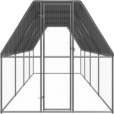 MAISON EXCLUSIVE - Gabbia Per Polli Da Esterno 2x8x2 M In Acciaio Zincato MAISON EXCLUSIVE - Gabbia Per Polli Da Esterno 2x8x2 M In Acciaio Zincato