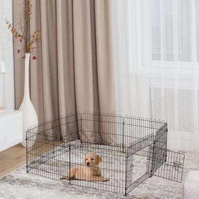 PZCC Recinto Per Cani Pawhut, 8 Pannelli, 71x61 Cm, Gabbia Per Animali Domestici Pieghevole In Metallo Con Porta Per Giardino, Patio, Uso Esterno, Nero PZCC Recinto Per Cani Pawhut, 8 Pannelli, 71x61 Cm, Gabbia Per Animali Domestici Pieghevole In Metallo Con Porta Per Giardino, Patio, Uso Esterno, Nero
