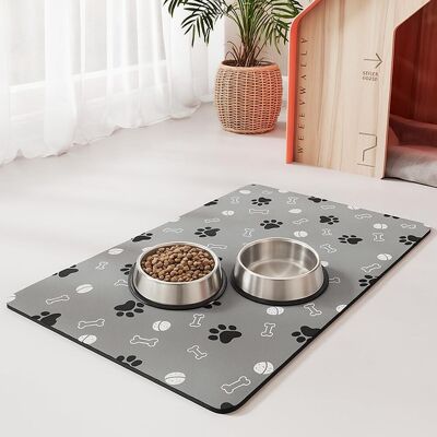 OEM 1 Tappetino Assorbente Per Cibo E Acqua Per Animali Domestici, Facile Da Pulire, Impermeabile, Antiscivolo In Silicone (30x40 Cm, Grigio) OEM 1 Tappetino Assorbente Per Cibo E Acqua Per Animali Domestici, Facile Da Pulire, Impermeabile, Antiscivolo In Silicone (30x40 Cm, Grigio)