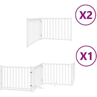 HELLOSHOP26 Cancelletto Di Sicurezza Per Animali Domestici Porta Pieghevole 8 Pannelli Legno Di Pioppo Bianco 020023262 HELLOSHOP26 Cancelletto Di Sicurezza Per Animali Domestici Porta Pieghevole 8 Pannelli Legno Di Pioppo Bianco 020023262