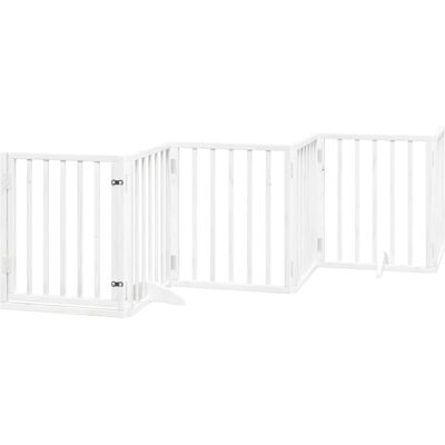 HELLOSHOP26 Cancelletto E Porta Di Sicurezza Per Animali Domestici 6 Pannelli Legno Di Pioppo Bianco 020023357 HELLOSHOP26 Cancelletto E Porta Di Sicurezza Per Animali Domestici 6 Pannelli Legno Di Pioppo Bianco 020023357