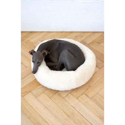 OEM Letto Rotondo In Lana Naturale Per Animali Domestici - Bianco 80 Cm OEM Letto Rotondo In Lana Naturale Per Animali Domestici - Bianco 80 Cm