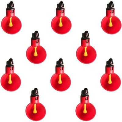KZQ 10 Pezzi Di Abbeveratoi Automatici In Plastica Per Pollame, Ciotole Per L'Acqua Per Polli, Quaglie E Piccioni, Ciotole Per L'Acqua Per Gabbie Per Animali Da Allevamento - KZQ 10 Pezzi Di Abbeveratoi Automatici In Plastica Per Pollame, Ciotole Per L'Acqua Per Polli, Quaglie E Piccioni, Ciotole Per L'Acqua Per Gabbie Per Animali Da Allevamento -