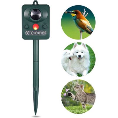 TREETALK Repellente A Ultrasuoni Per Cani E Gatti, Alimentato A Energia Solare E Tramite Usb. Tiene Lontani Cani, Gatti E Uccelli Da Giardini, Campi E Vivai. TREETALK Repellente A Ultrasuoni Per Cani E Gatti, Alimentato A Energia Solare E Tramite Usb. Tiene Lontani Cani, Gatti E Uccelli Da Giardini, Campi E Vivai.
