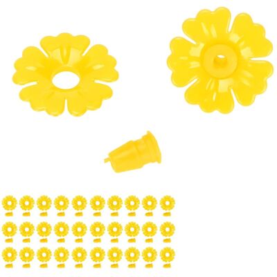 VISTRECK Set Di 30 Fiori Per Uso Alimentare – In Plastica – Colibrì – Per Esterni – Gialli VISTRECK Set Di 30 Fiori Per Uso Alimentare – In Plastica – Colibrì – Per Esterni – Gialli