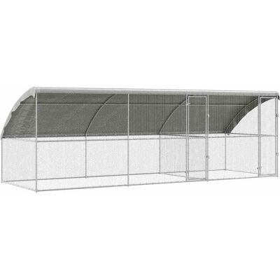 MAISON EXCLUSIVE - Gabbia Per Polli 3 Pcs Argento 600 X 200 X 200 Cm MAISON EXCLUSIVE - Gabbia Per Polli 3 Pcs Argento 600 X 200 X 200 Cm