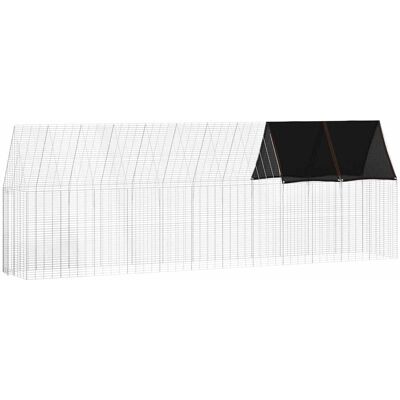 MAISON EXCLUSIVE - Gabbia Per Polli 2 Pcs Argento 600 X 100 X 210 Cm MAISON EXCLUSIVE - Gabbia Per Polli 2 Pcs Argento 600 X 100 X 210 Cm