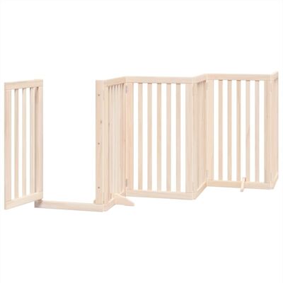 HELLOSHOP26 Cancelletto Di Sicurezza Per Cani Con Porta Pieghevole 9 Pannelli In Legno Di Pioppo Marrone 020023338 HELLOSHOP26 Cancelletto Di Sicurezza Per Cani Con Porta Pieghevole 9 Pannelli In Legno Di Pioppo Marrone 020023338