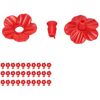 VISTRECK Set Di 30 Fiori Multicolore – Pla – Accessori Per Mangiatoia Per Colibrì – Rosso VISTRECK Set Di 30 Fiori Multicolore – Pla – Accessori Per Mangiatoia Per Colibrì – Rosso