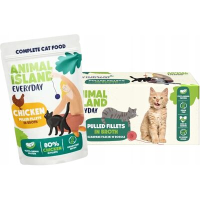OEM Cibo Umido Per Gatti Animal Island Al Pollo In Brodo 40x85g OEM Cibo Umido Per Gatti Animal Island Al Pollo In Brodo 40x85g