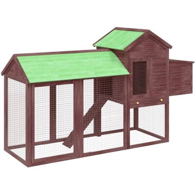 HELLOSHOP26 Pollaio/recinto/gabbia Per Galline Colore Moka 193 X 65 X 117 Cm Legno Massello Di Pino Marrone 020044020 HELLOSHOP26 Pollaio/recinto/gabbia Per Galline Colore Moka 193 X 65 X 117 Cm Legno Massello Di Pino Marrone 020044020