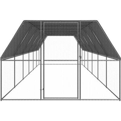 MAISON EXCLUSIVE - Gabbia Per Polli Da Esterno 3x12x2 M In Acciaio Zincato MAISON EXCLUSIVE - Gabbia Per Polli Da Esterno 3x12x2 M In Acciaio Zincato