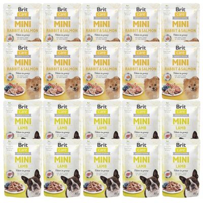 OEM Cibo Umido Per Cani Brit Care Mini Dog, Mix Di Gusti, 20 X 85 G, Senza Cereali OEM Cibo Umido Per Cani Brit Care Mini Dog, Mix Di Gusti, 20 X 85 G, Senza Cereali