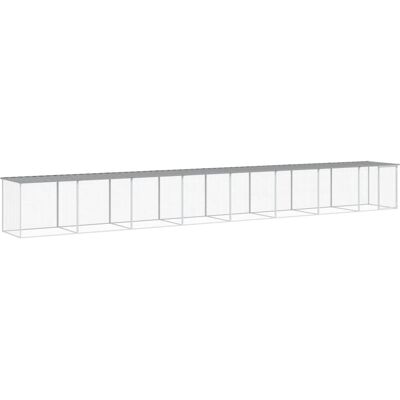 MAISON EXCLUSIVE - Gabbia Polli Tetto Grigio Chiaro 803x98x90 Cm Acciaio Zincato MAISON EXCLUSIVE - Gabbia Polli Tetto Grigio Chiaro 803x98x90 Cm Acciaio Zincato