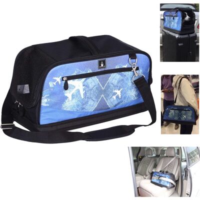 PET TRIBE Borsa Da Viaggio Travel Bag Per Gatti E Cani Aereo Auto E Treno Max 6 Kg Santorini PET TRIBE Borsa Da Viaggio Travel Bag Per Gatti E Cani Aereo Auto E Treno Max 6 Kg Santorini