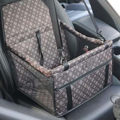 DPZO Seggiolino Auto Pieghevole E Impermeabile Per Cani Con Cintura Di Sicurezza E Borsa Per Il Trasporto, Adatto A Cani E Gatti (marrone Classico). DPZO Seggiolino Auto Pieghevole E Impermeabile Per Cani Con Cintura Di Sicurezza E Borsa Per Il Trasporto, Adatto A Cani E Gatti (marrone Classico).