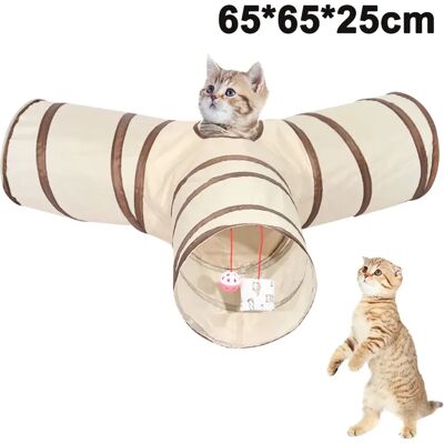 OEM Tunnel Per Gatti A Tre Vie, A Forma Di Y, Frusciante, Pieghevole, Adatto A Gatti, Cuccioli, Gattini, Conigli E Cani. OEM Tunnel Per Gatti A Tre Vie, A Forma Di Y, Frusciante, Pieghevole, Adatto A Gatti, Cuccioli, Gattini, Conigli E Cani.