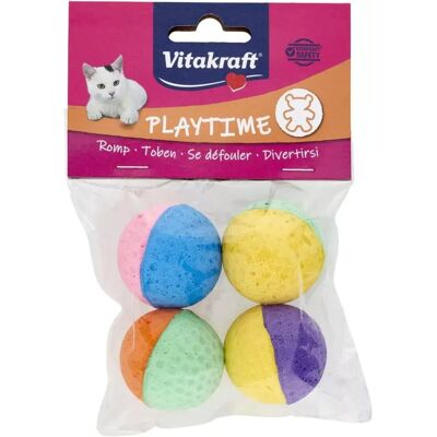 Vitakraft Confezione Da 4 Palline Per Gatti In Gomma Naturale, Diametro 4 Cm Vitakraft Confezione Da 4 Palline Per Gatti In Gomma Naturale, Diametro 4 Cm