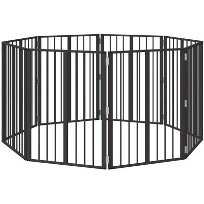 VIDAXL Cancello Per Cani 8 Pcs Nero 60 X 80 Cm Acciaio Zincato VIDAXL Cancello Per Cani 8 Pcs Nero 60 X 80 Cm Acciaio Zincato