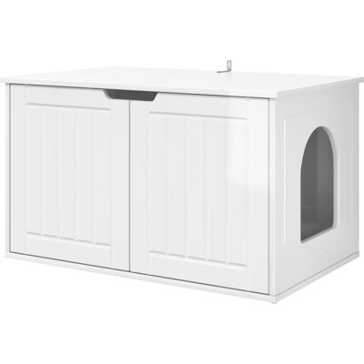 VIDAXL Casa Per Gatti Bianco Lucido 85 X 55 X 50,5 Cm VIDAXL Casa Per Gatti Bianco Lucido 85 X 55 X 50,5 Cm