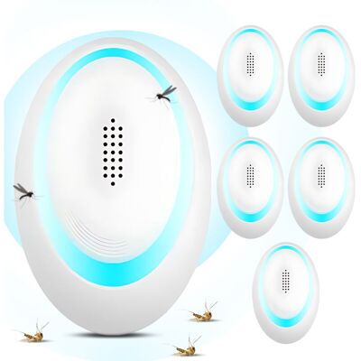 OEM 6 X Repellenti Per Insetti E Roditori A Ultrasuoni Da 100 M² A Doppia Frequenza, Senza Sostanze Chimiche OEM 6 X Repellenti Per Insetti E Roditori A Ultrasuoni Da 100 M² A Doppia Frequenza, Senza Sostanze Chimiche