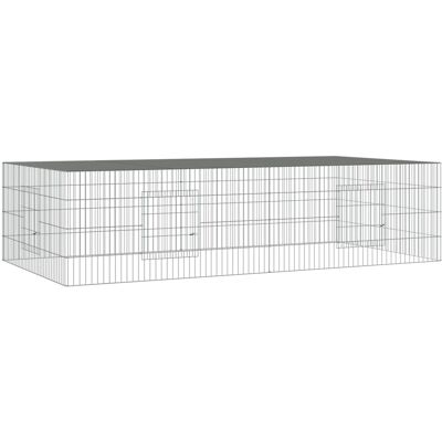 MAISON EXCLUSIVE - Conigliera Con 2 Pannelli 220x110x55 Cm Ferro Zincato MAISON EXCLUSIVE - Conigliera Con 2 Pannelli 220x110x55 Cm Ferro Zincato