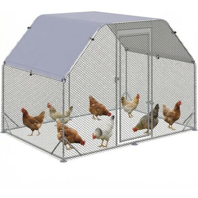 IROVAMI Pollaio Da Esterno Con Tetto Per 4 6 Galline 280 X 190 X 195 Cm In Acciaio Zincato IROVAMI Pollaio Da Esterno Con Tetto Per 4 6 Galline 280 X 190 X 195 Cm In Acciaio Zincato