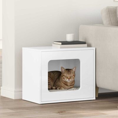 VIDAXL Casa Per Gatti Bianco Lucido 51 X 30 X 42,5 Cm VIDAXL Casa Per Gatti Bianco Lucido 51 X 30 X 42,5 Cm