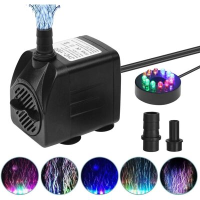 OEM Pompa Sommergibile Per Acquario, Pompa Per Acquario 800l/h 16w Con Led Regolabili In 12 Colori, 1m Per Acquario, Stagno, Fontana, Giardino OEM Pompa Sommergibile Per Acquario, Pompa Per Acquario 800l/h 16w Con Led Regolabili In 12 Colori, 1m Per Acquario, Stagno, Fontana, Giardino