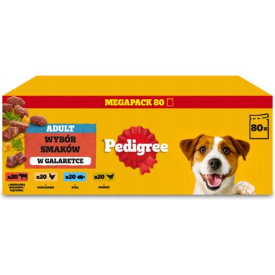Pedigree Cibo Umido Per Cani Verdure In Gelatina 4 Gusti 80x100g Pedigree Cibo Umido Per Cani Verdure In Gelatina 4 Gusti 80x100g