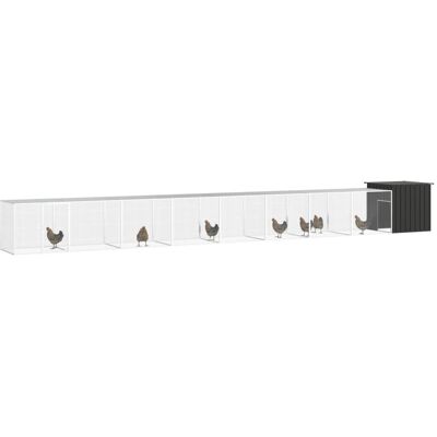 MAISON EXCLUSIVE - Gabbia Per Polli Antracite 900x91x100 Cm Acciaio Zincato MAISON EXCLUSIVE - Gabbia Per Polli Antracite 900x91x100 Cm Acciaio Zincato