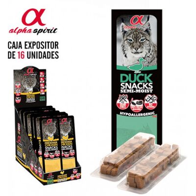 Alpha Spirit Snack di Anatra per Gatti - Completo, Senza Glutine, 16x35g Alpha Spirit Snack di Anatra per Gatti - Completo, Senza Glutine, 16x35g