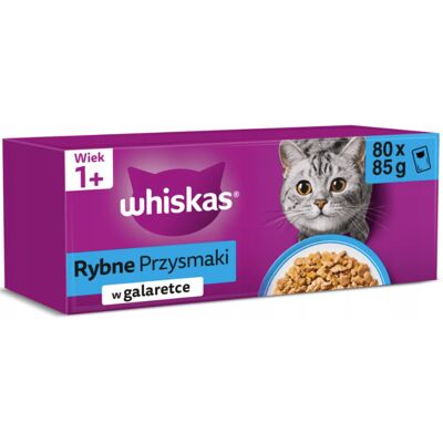 Whiskas Cibo Umido Per Gatti Pesce In Gelatina 80x85g Whiskas Cibo Umido Per Gatti Pesce In Gelatina 80x85g