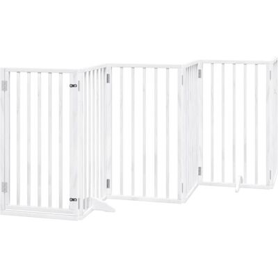 HELLOSHOP26 Cancelletto E Porta Di Sicurezza Per Animali Domestici 6 Pannelli Legno Di Pioppo Bianco 020023358 HELLOSHOP26 Cancelletto E Porta Di Sicurezza Per Animali Domestici 6 Pannelli Legno Di Pioppo Bianco 020023358