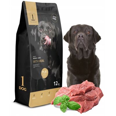 OEM Cibo Secco Per Cani 1dog M/l 12kg Vitello Senza Cereali OEM Cibo Secco Per Cani 1dog M/l 12kg Vitello Senza Cereali