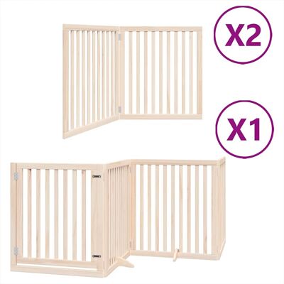 MAISON EXCLUSIVE - Cancello Per Cani Porta Pieghevole 8 Pannelli 640 Cm In Pioppo MAISON EXCLUSIVE - Cancello Per Cani Porta Pieghevole 8 Pannelli 640 Cm In Pioppo