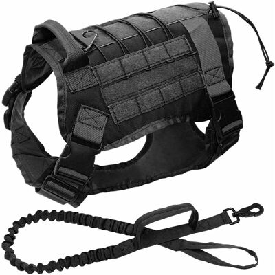 DPZO Gilet Tattico Militare Per Cani Da Lavoro K9, Guinzaglio Elastico In Nylon, Addestramento Cani Da Servizio, Cani Militari E Da Caccia Per Cani Di Taglia Media E Grande DPZO Gilet Tattico Militare Per Cani Da Lavoro K9, Guinzaglio Elastico In Nylon, Addestramento Cani Da Servizio, Cani Militari E Da Caccia Per Cani Di Taglia Media E Grande