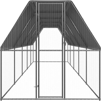 MAISON EXCLUSIVE - Gabbia Per Polli Da Esterno 2x10x2 M In Acciaio Zincato MAISON EXCLUSIVE - Gabbia Per Polli Da Esterno 2x10x2 M In Acciaio Zincato