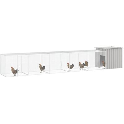 MAISON EXCLUSIVE - Gabbia Per Polli Grigia 600x91x100 Cm Acciaio Zincato MAISON EXCLUSIVE - Gabbia Per Polli Grigia 600x91x100 Cm Acciaio Zincato