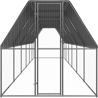 MAISON EXCLUSIVE - Gabbia Per Polli Da Esterno 2x12x2 M In Acciaio Zincato MAISON EXCLUSIVE - Gabbia Per Polli Da Esterno 2x12x2 M In Acciaio Zincato